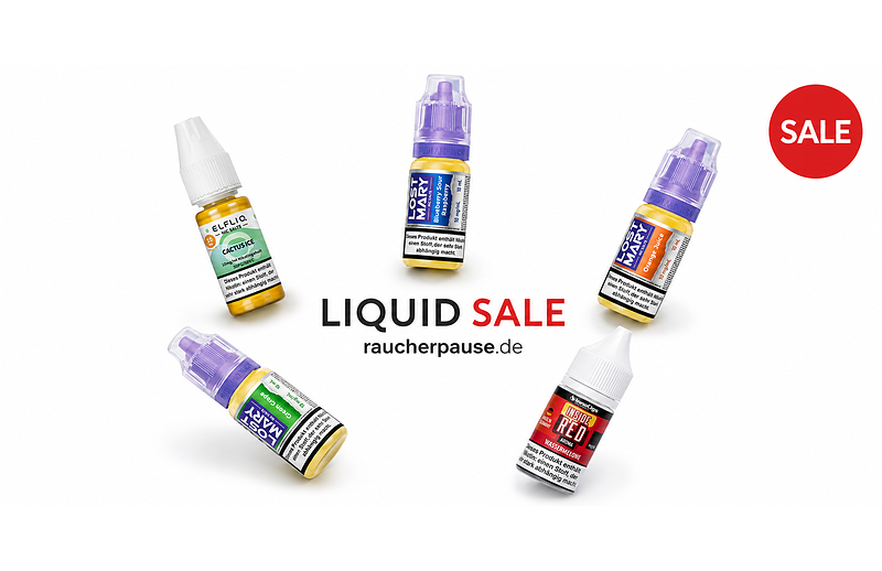 Liquid Sale mit ELFLIQ, MaryLiq und InnoCigs Liquids bei raucherpause.de