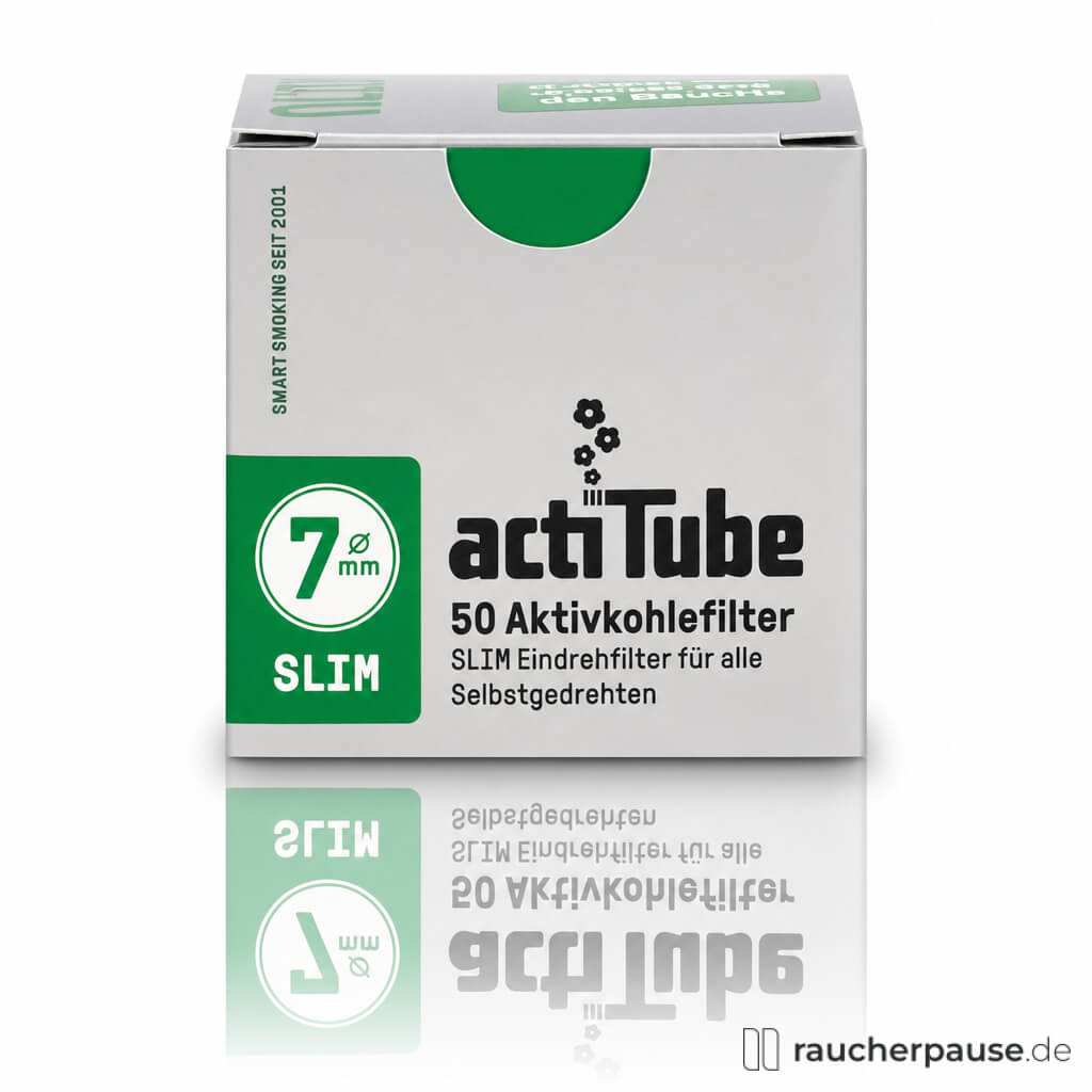 actiTube Slim Aktivkohlefilter 7 mm | 50 Stück