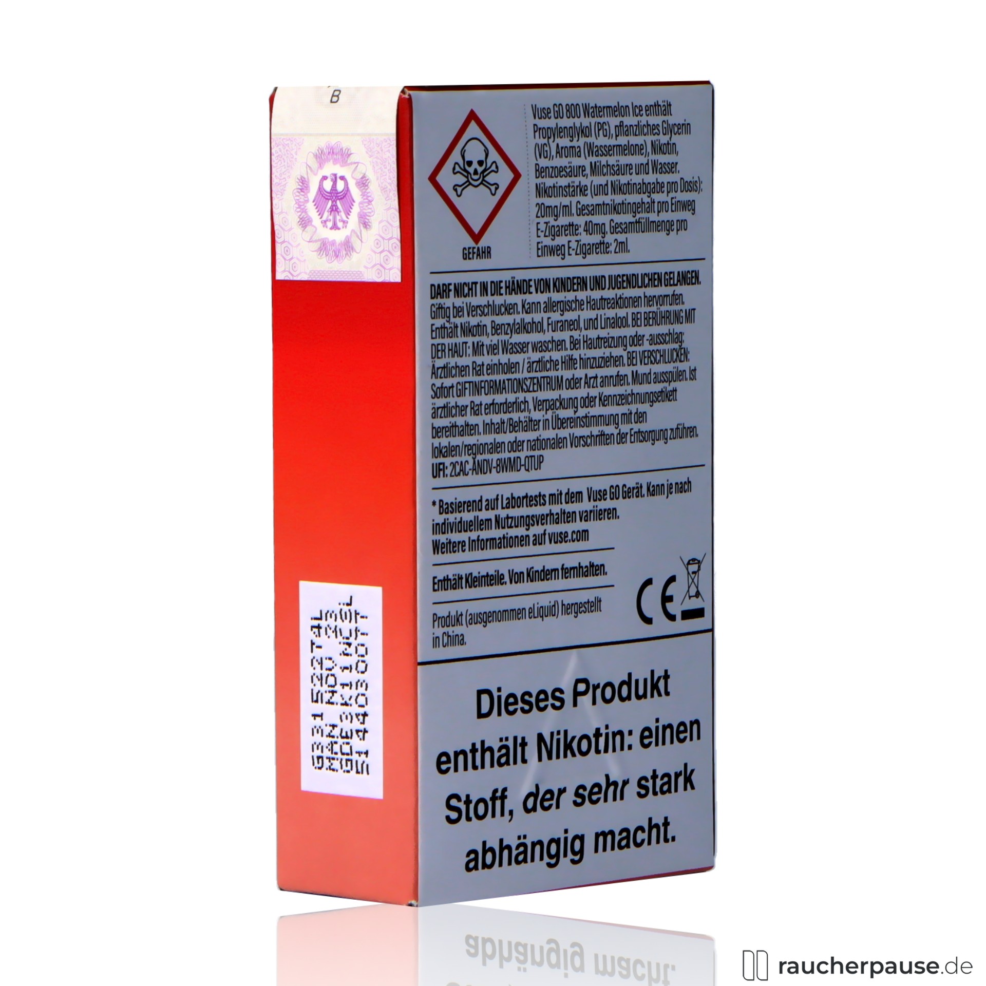 vuse, packshot hinterseite