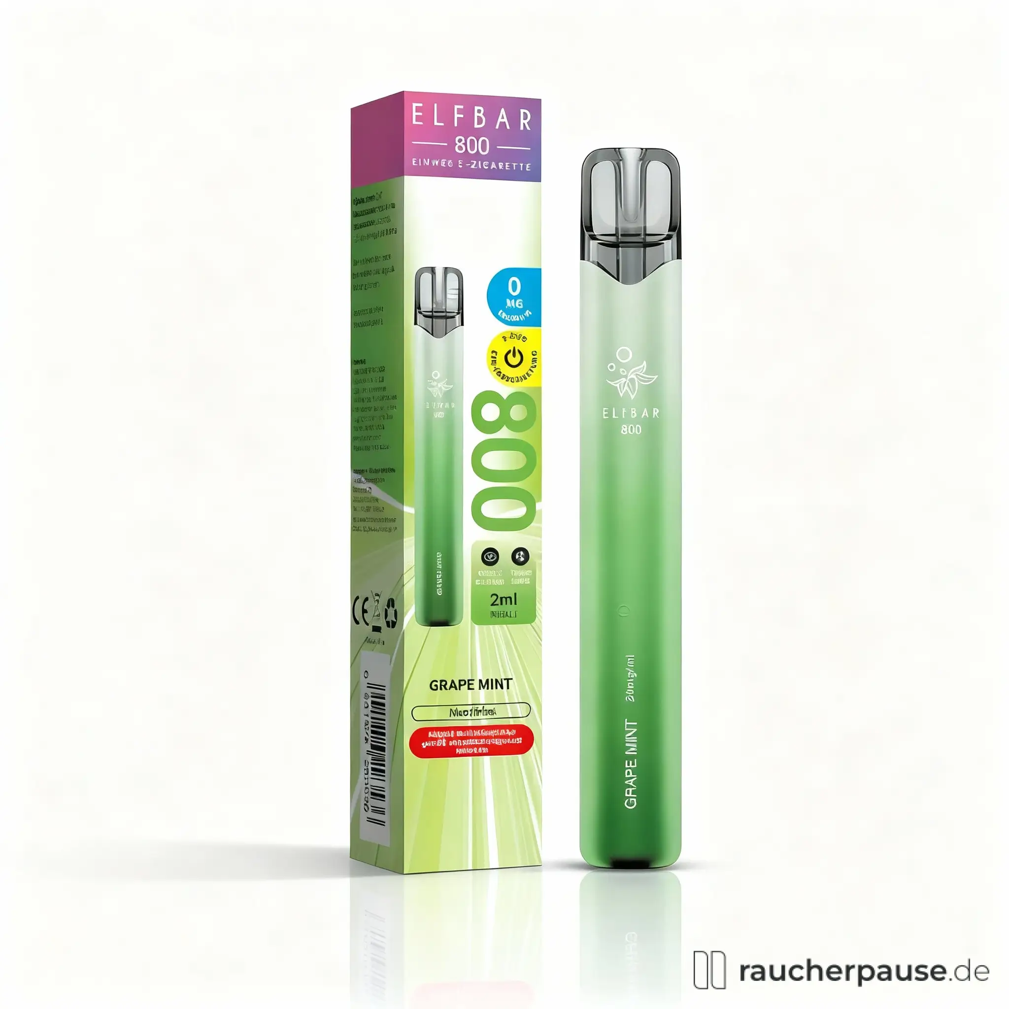 ELFBAR 800 Grape Mint | Nikotinfrei | 800 Zge ELFBAR 800 Grape Mint | Nikotinfrei | 800 Zge