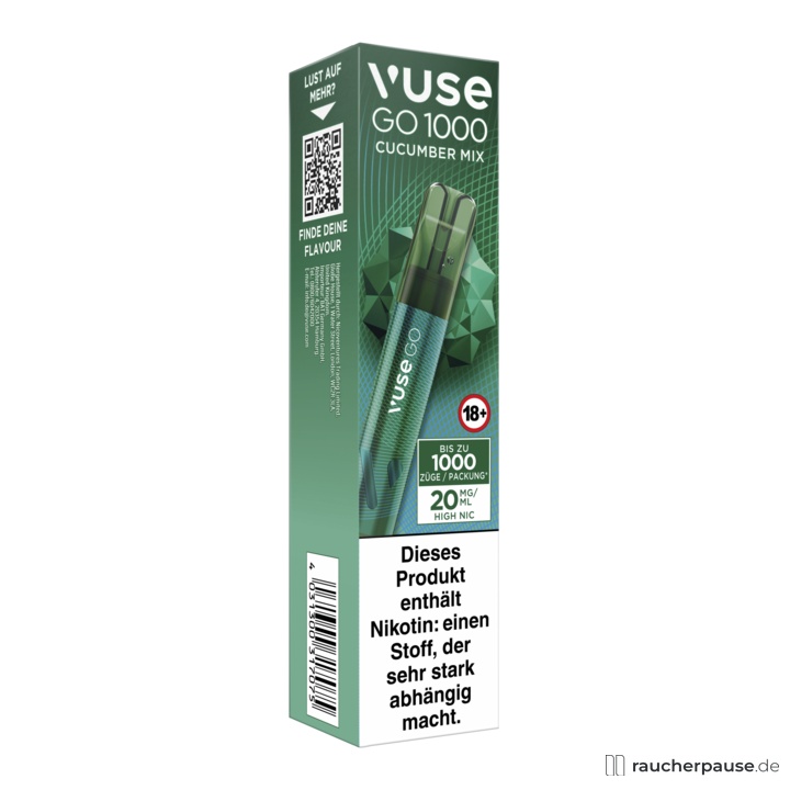 Vuse GO 1000 Cucumber Mix E-Shisha 20mg online kaufen Vuse GO 1000 Cucumber Mix E-Shisha 20mg online kaufen