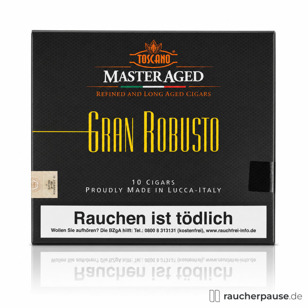 Toscano Master Aged Gran Robusto Zigarren in schwarzer 10er-Packung