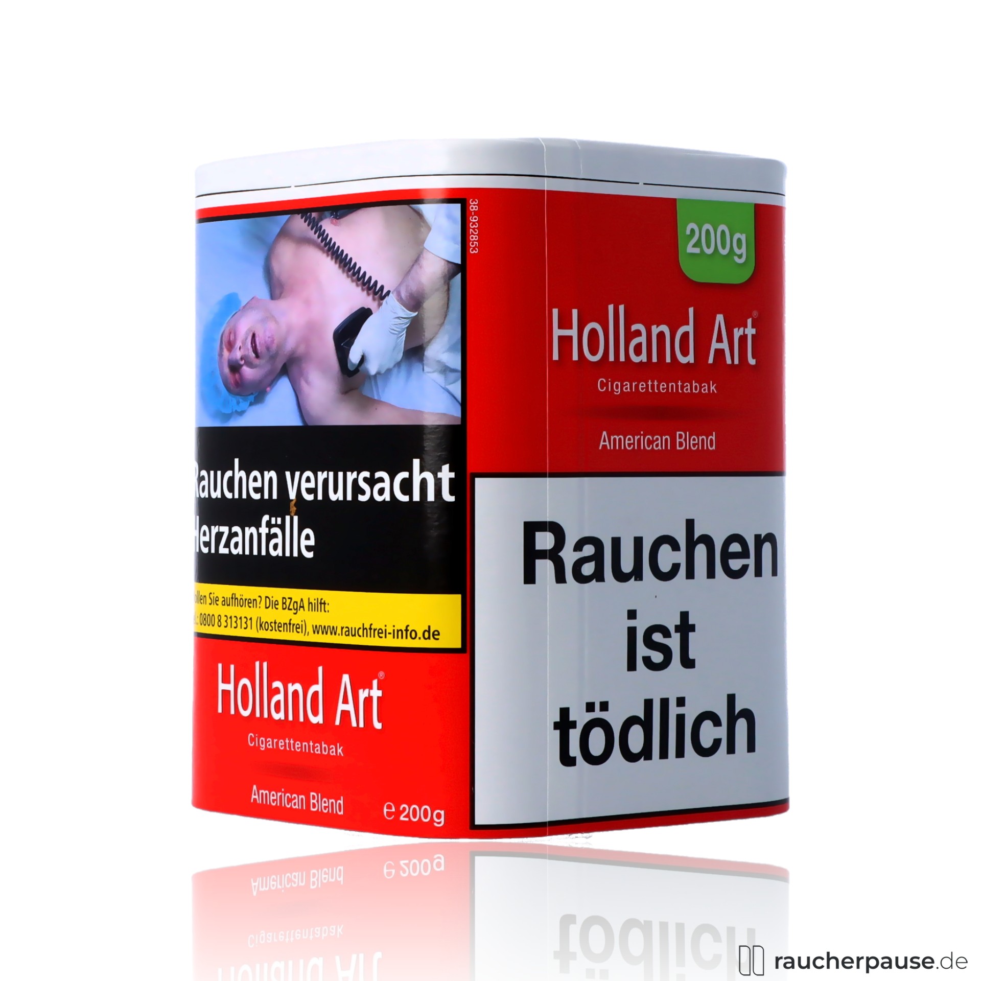 holland art american blend tabak dose klassischer feinschnitt , packshot vorderseite