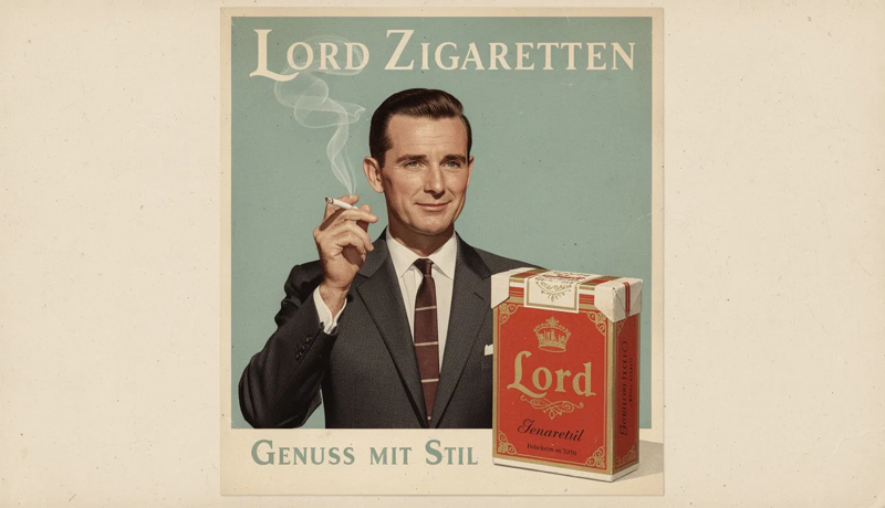 Vintage Bild eines Mannes der Lord Zigaretten raucht