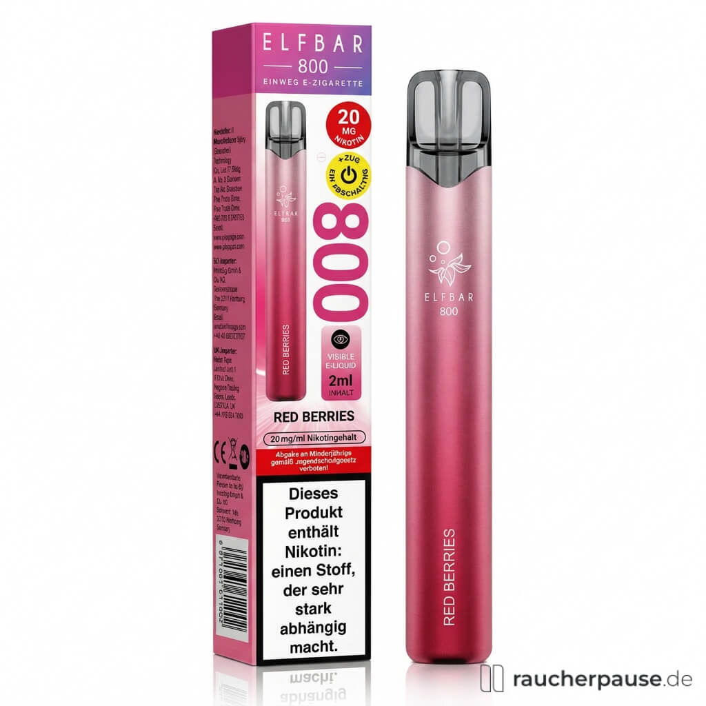 ELFBAR 800 Red Berries | 20 mg/ml Nikotin | bis zu 800 Züge