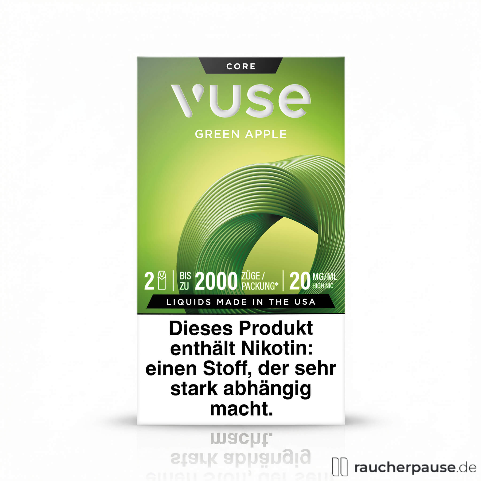 Vuse Pods Apple Sour | 20 mg/ml Nikotin | 2 Pods | Saurer Apfel