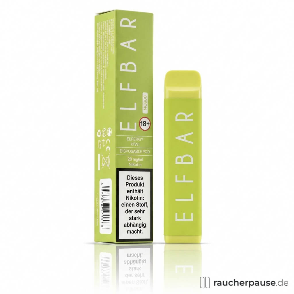 ELFBAR NC600 Elfergy Kiwi | 20 mg/ml Nikotin | bis zu 600 Züge