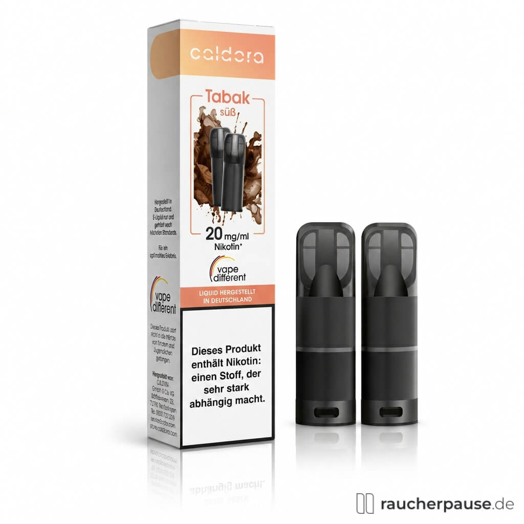 Caldora Tabak Süß Prefilled Pods | 2 Stück | 20 mg/ml Nikotin