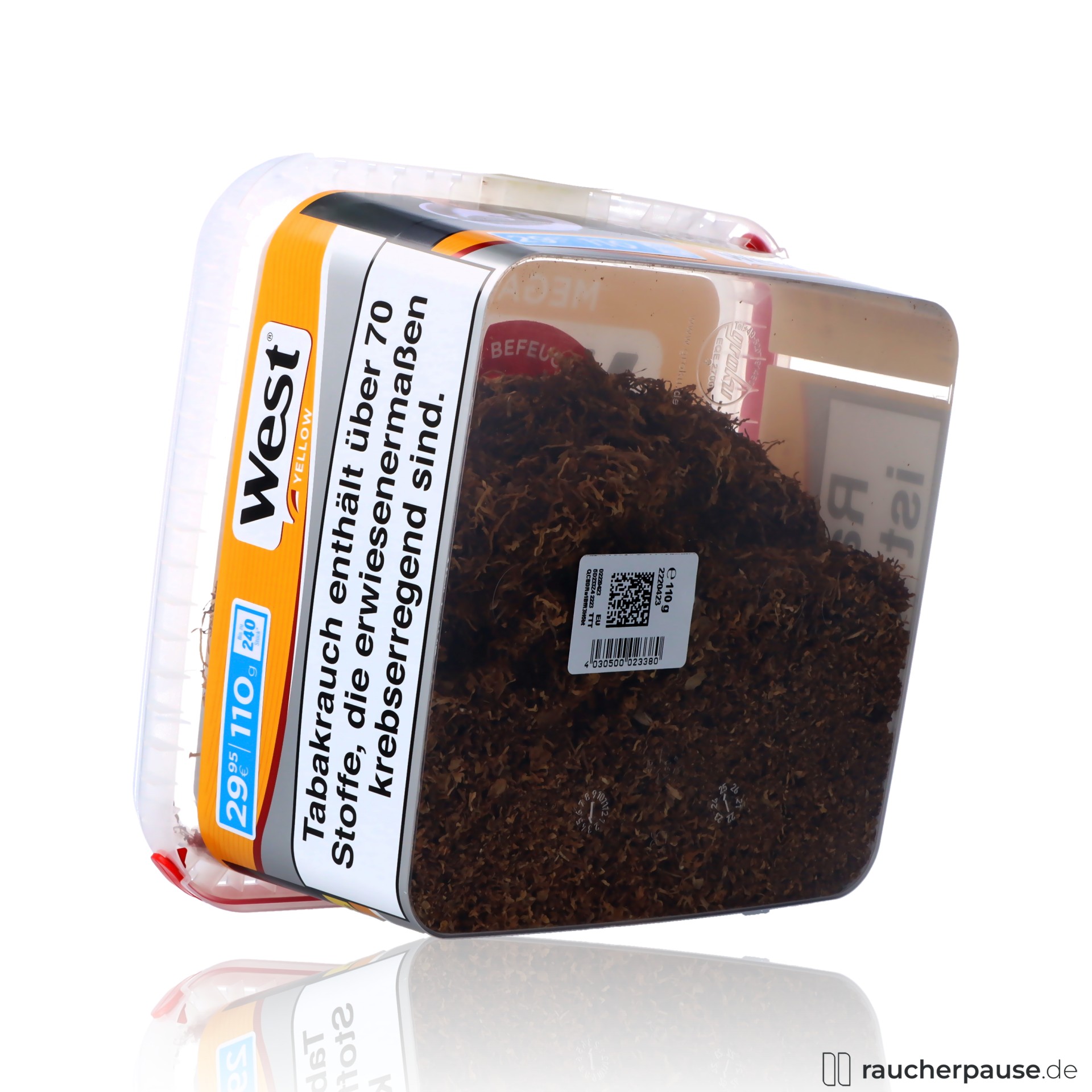 west yellow volumentabak eimer american blend virginia orient burley , packshot vorderseite