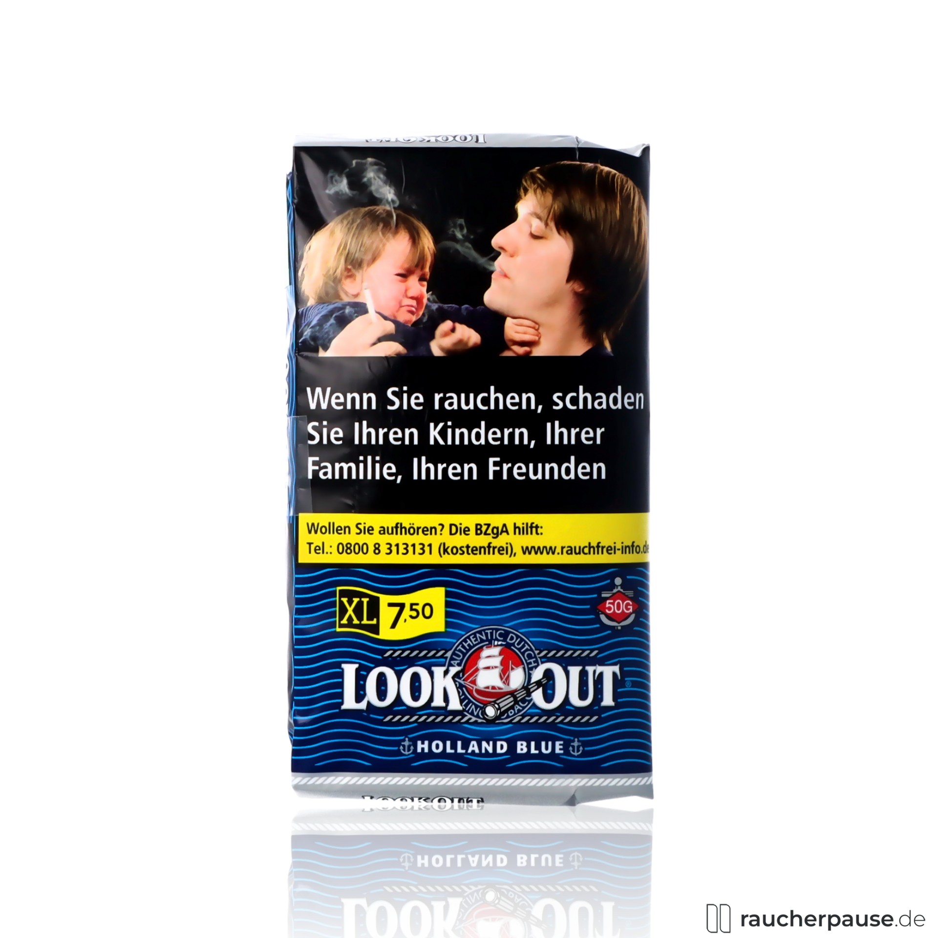 Look Out Blue Shag Tabak | 50g Pouch | Intensiver Geschmack | Holländische Mischung