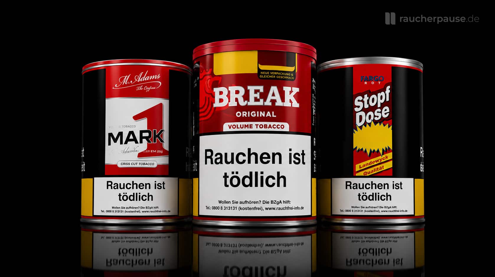 Mark 1, Break und Fargo Tabakdosen im Bannerbild