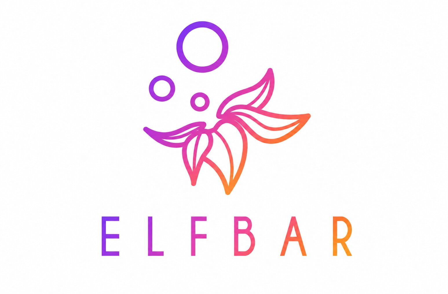 ELFBAR Logo in Lila mit stilisiertem floralen Symbol