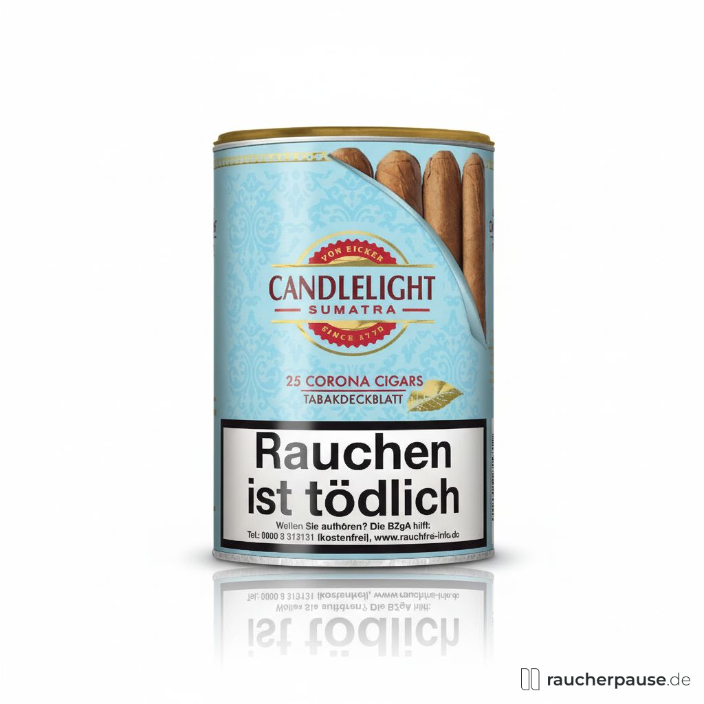 Candlelight Corona Sumatra Cigarillos | 25er Holzschachtel | Mild & Aromatisch Candlelight Corona Sumatra Cigarillos | 25er Holzschachtel | Mild & Aromatisch