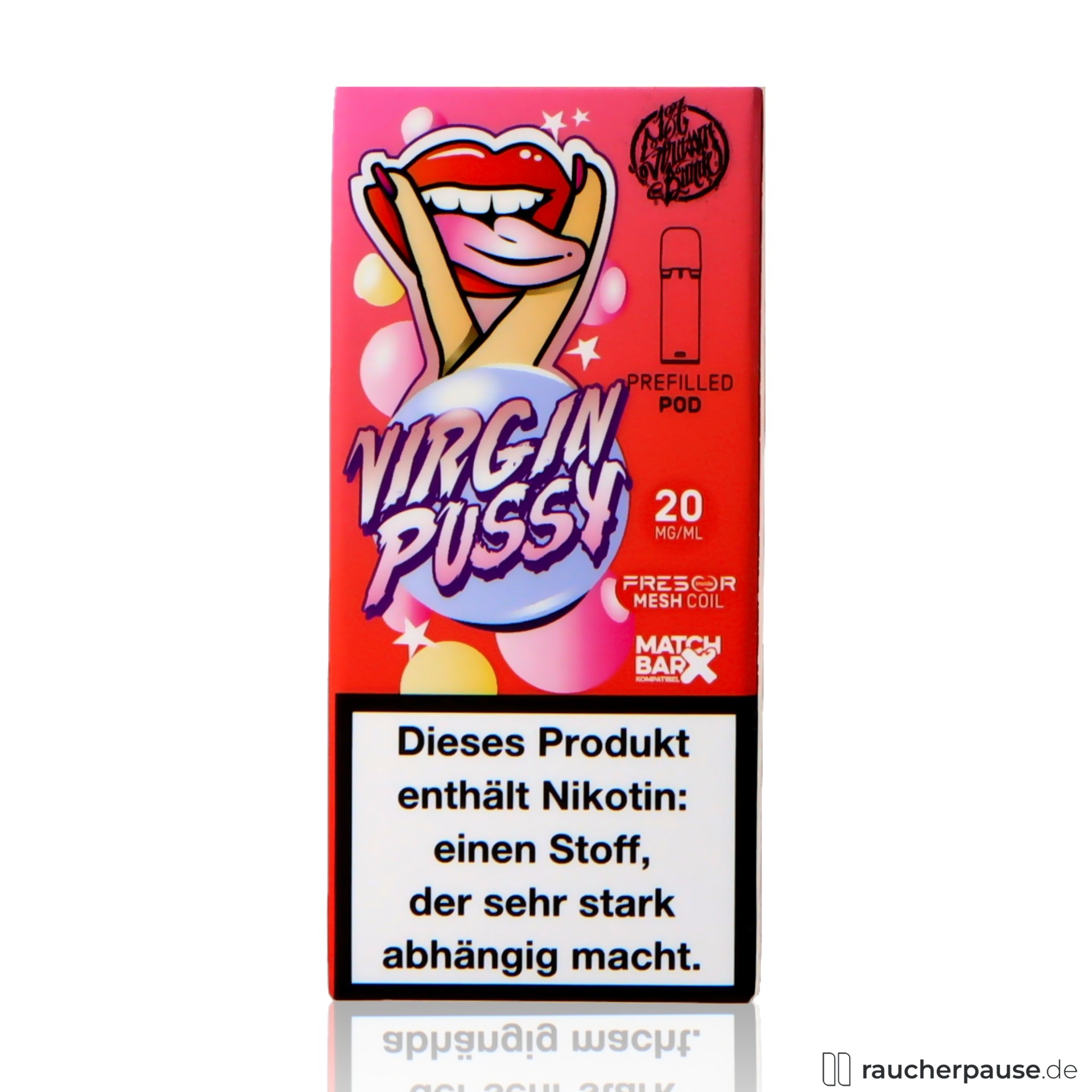 strassenbande pod virgin pussy ml nikotin beeren frische , packshot seitlich