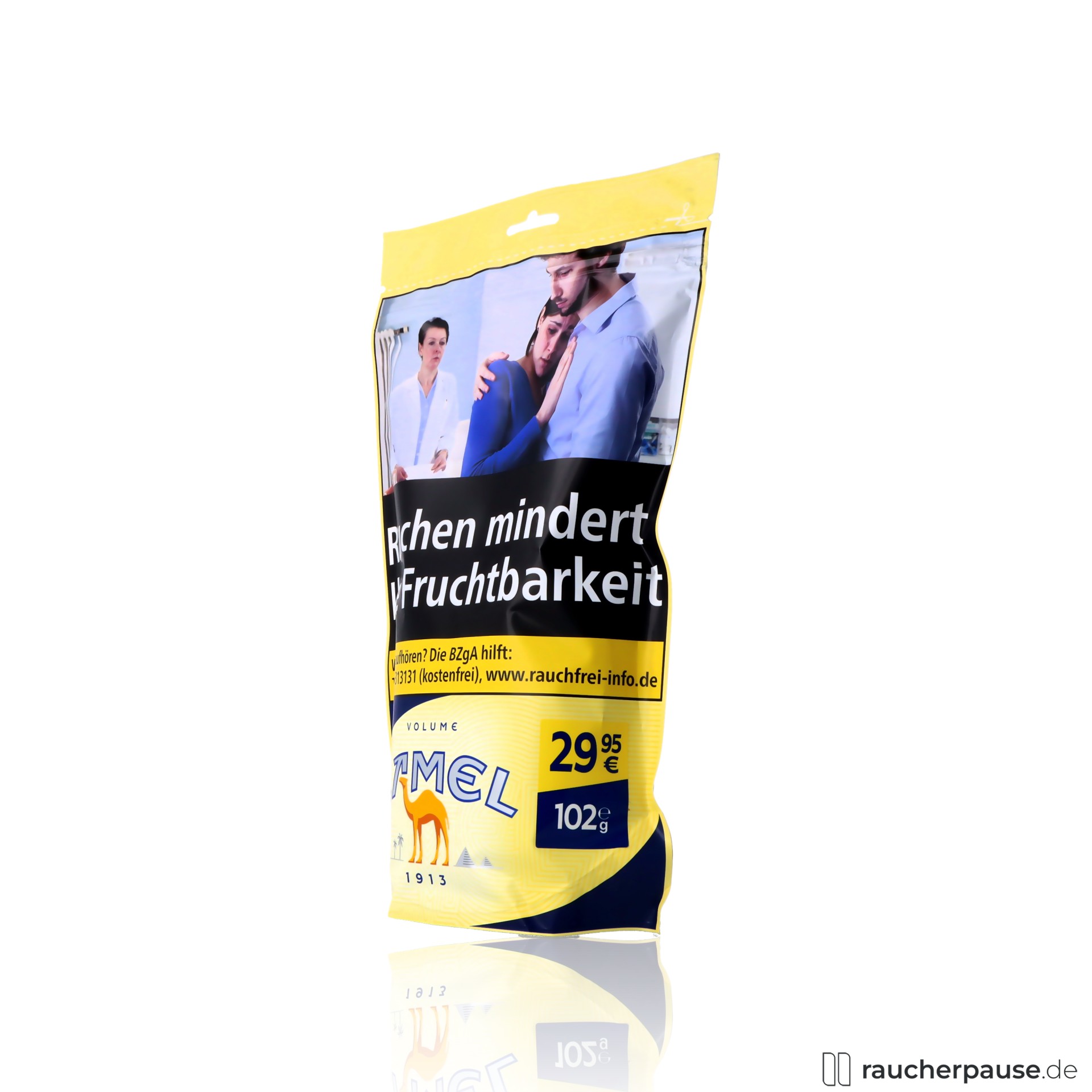 camel full flavour volumentabak zip beutel american blend , packshot vorderseite