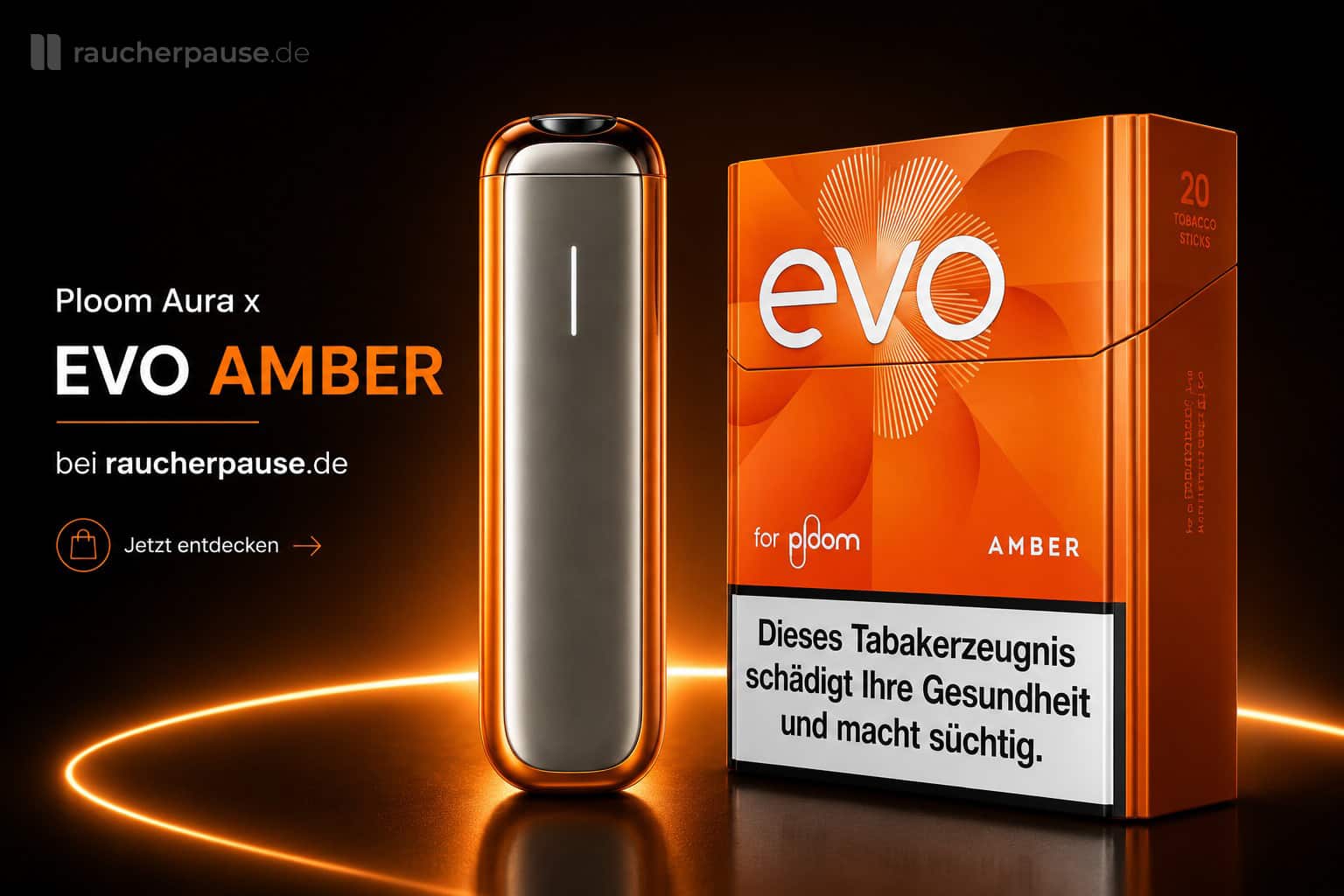 Ploom Aura x EVO Amber Tabaksticks