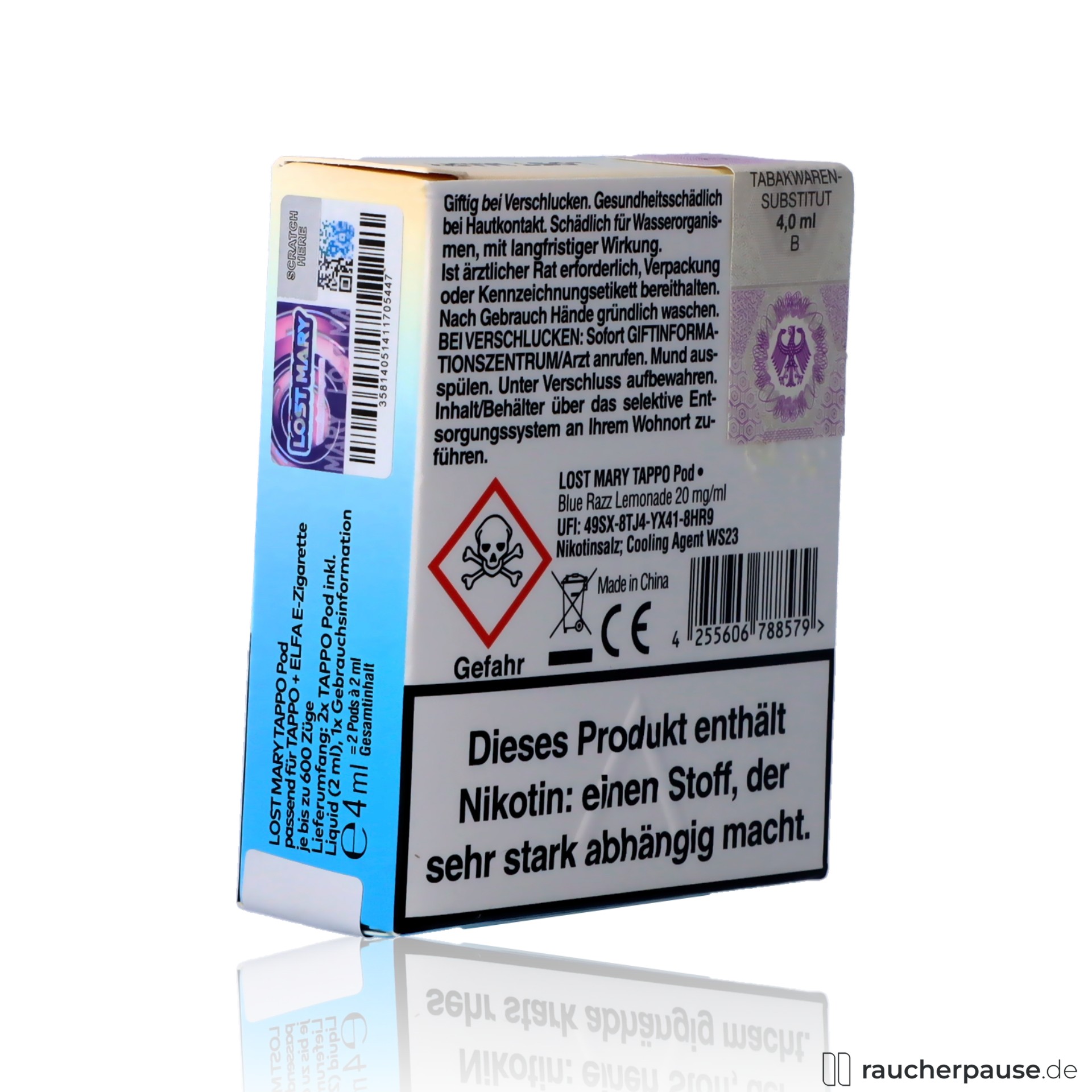 Lost Mary Tappo Blue Razz Lemonade 2x2ml Pods 20mg kaufen Lost Mary Tappo Blue Razz Lemonade 2x2ml Pods 20mg kaufen