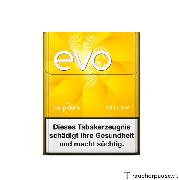 EVO Yellow Tabaksticks | Für Ploom Tabakerhitzer | 20 Stk |Dezenter Geschmack