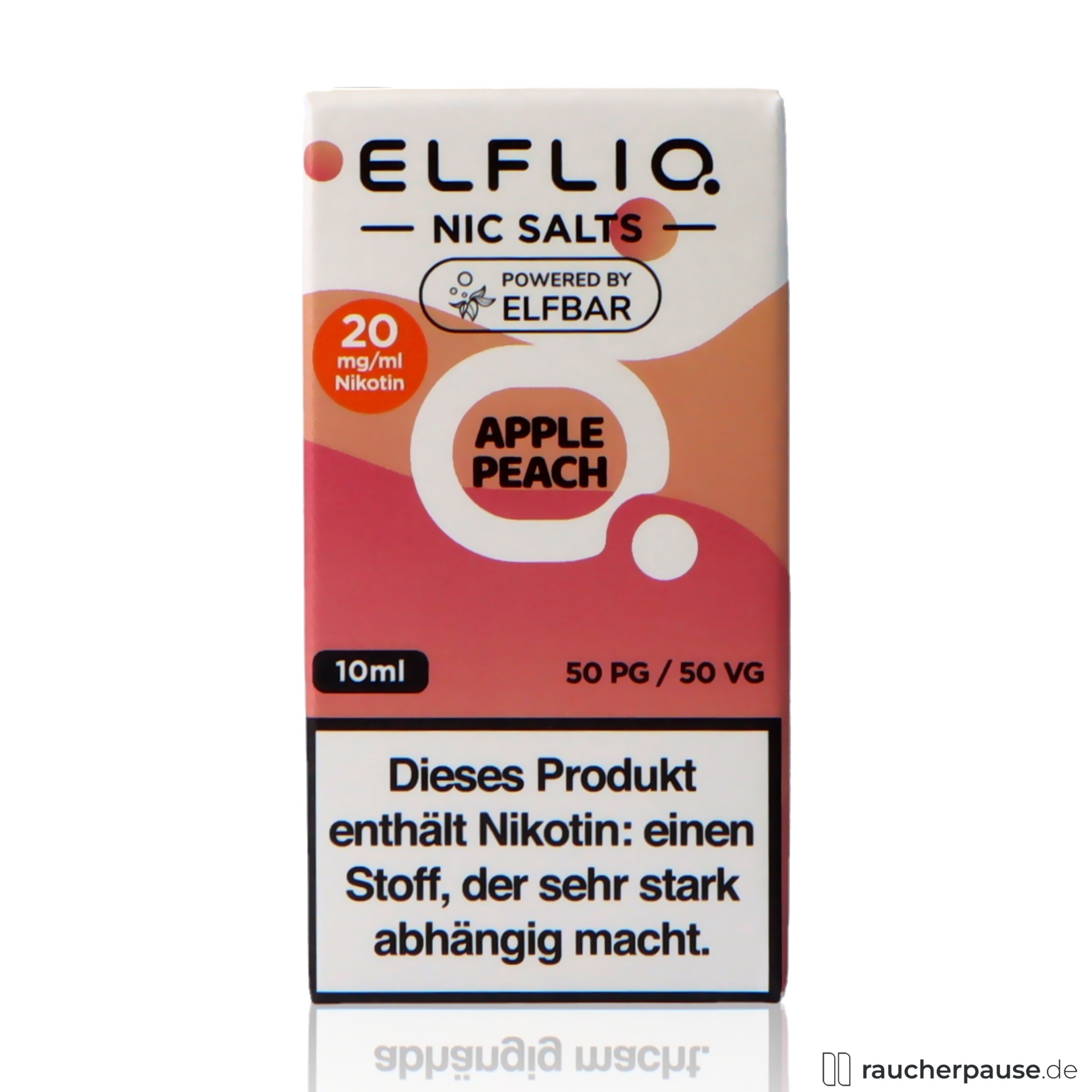 elfbar, elfliq by elf bar nikotinsalz liquid apple peach ml nikotin , packshot vorderseite