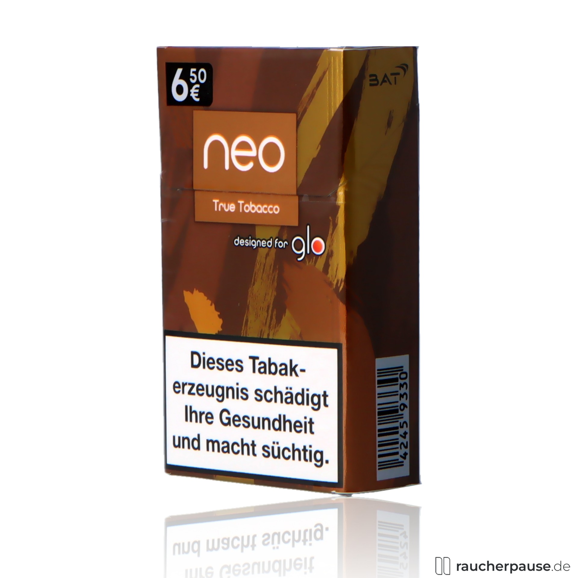 neo, neo true tobacco fuer glo stueck echter tabakgeschmack , packshot seitlich