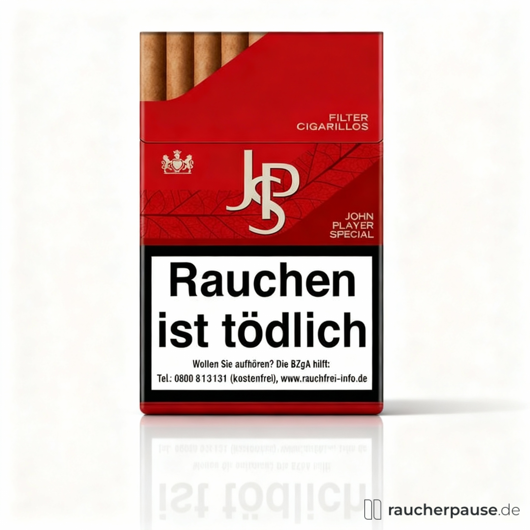 JPS Red Filterzigarillos mit Naturdeckblatt | 17 Stück | Kräftiger Geschmack