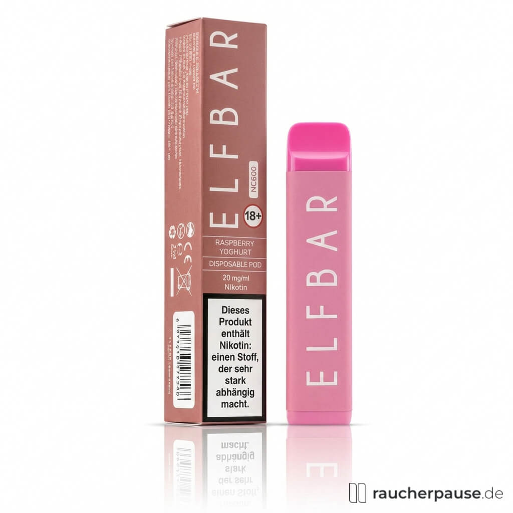ELFBAR NC600 Raspberry Yoghurt | 20 mg/ml Nikotin | bis zu 600 Züge