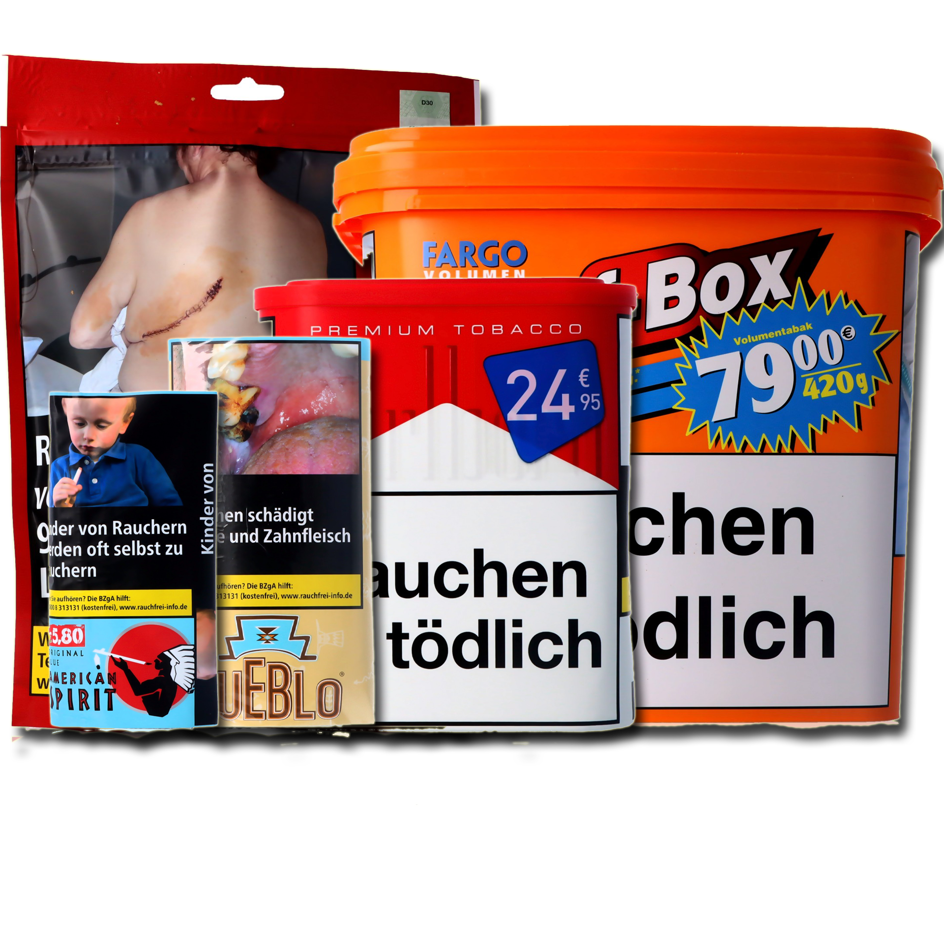 Alt-Text: "Produktangebote bei raucherpause: verschiedene Tabakwaren und Vaping-Zubehör zur bequemen Online-Bestellung.