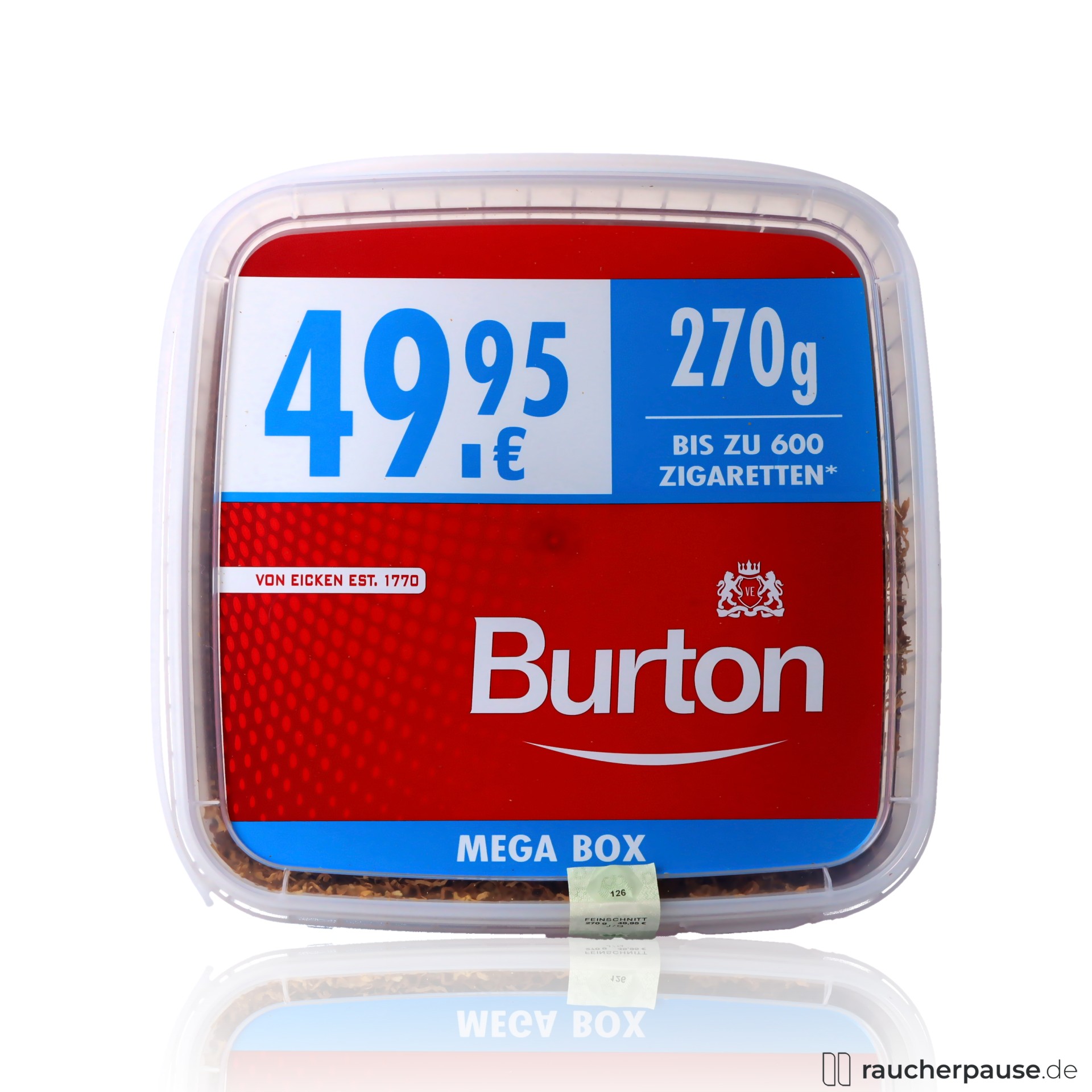 Burton Red Volumentabak | 270g Eimer | XXXL | Voller Geschmack