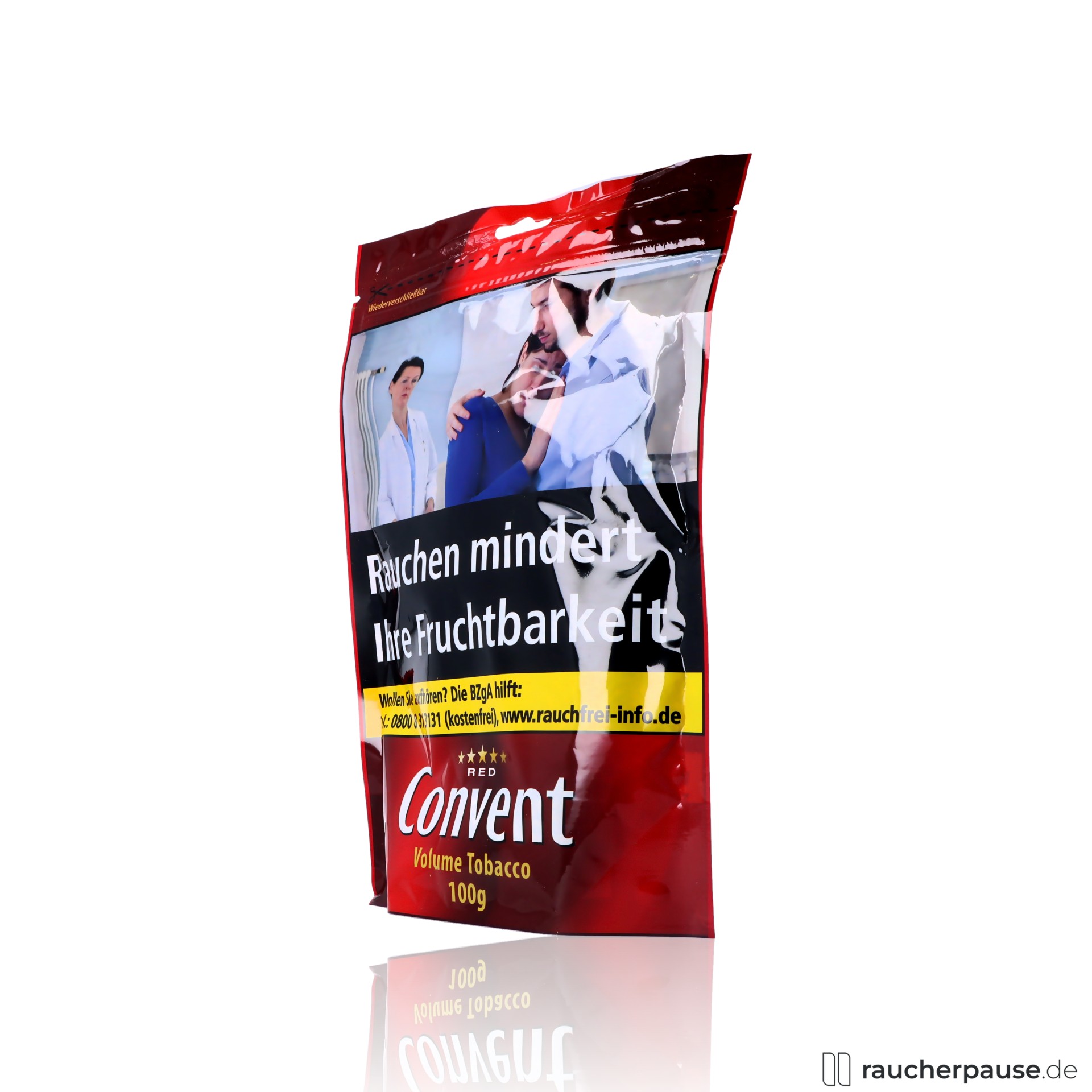 convent red volumentabak american blend zigaretten extra ergiebig , packshot vorderseite