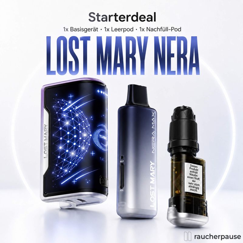 Lost Mary NERA Starterdeal mit Fullview Basisgerät, Leerpod und vorgefülltem NERA MAX Nachfüllpod
