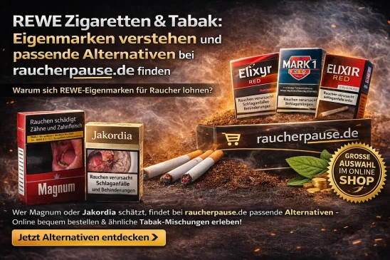 REWE Zigaretten & Tabak: Magnum & Jakordia Alternativen